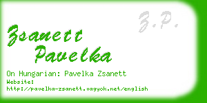 zsanett pavelka business card